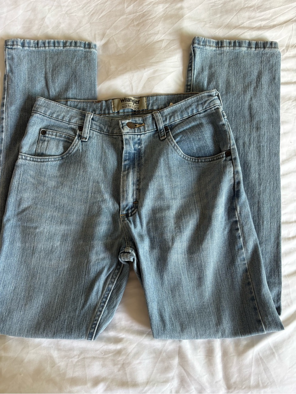 Wrangler Light Blue Straight-Leg Jeans